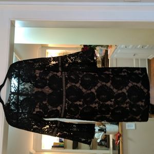Tadashi Shoji Nude/Black Dress size 2